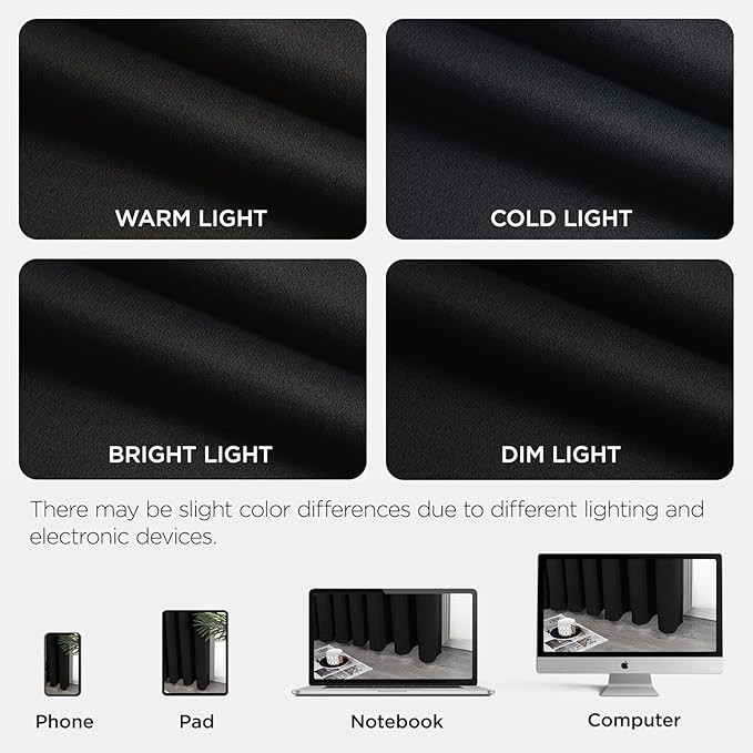 Joydeco Blackout Door Curtain for Doorway Privacy 90 Inches Long, Grommet - Image 8