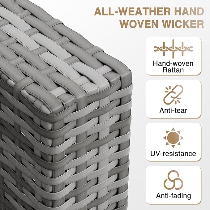 Aoxun Patio Furniture Sets, 10-Piece Outdoor Patio Furniture - Image 4