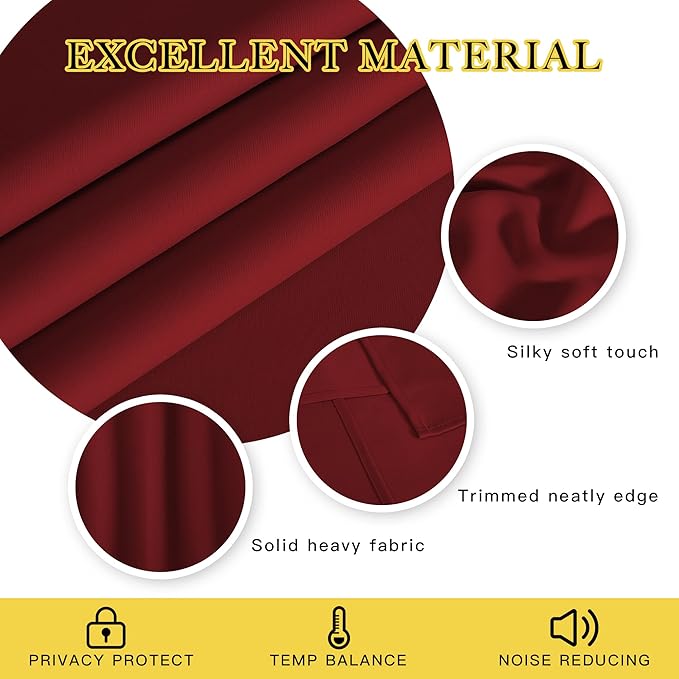 NICETOWN Blackout Drapery Curtain Panel 90 inches Long - Image 2