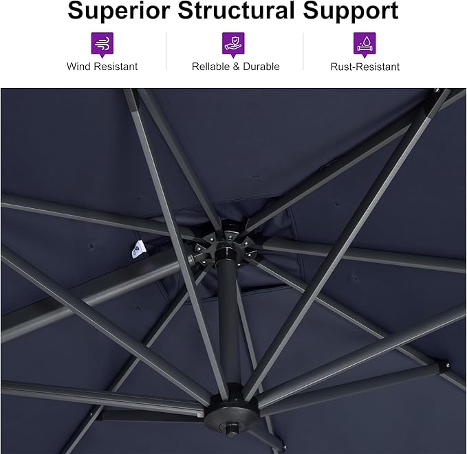 PURPLE LEAF 9'×9' Patio Umbrella - Image 4
