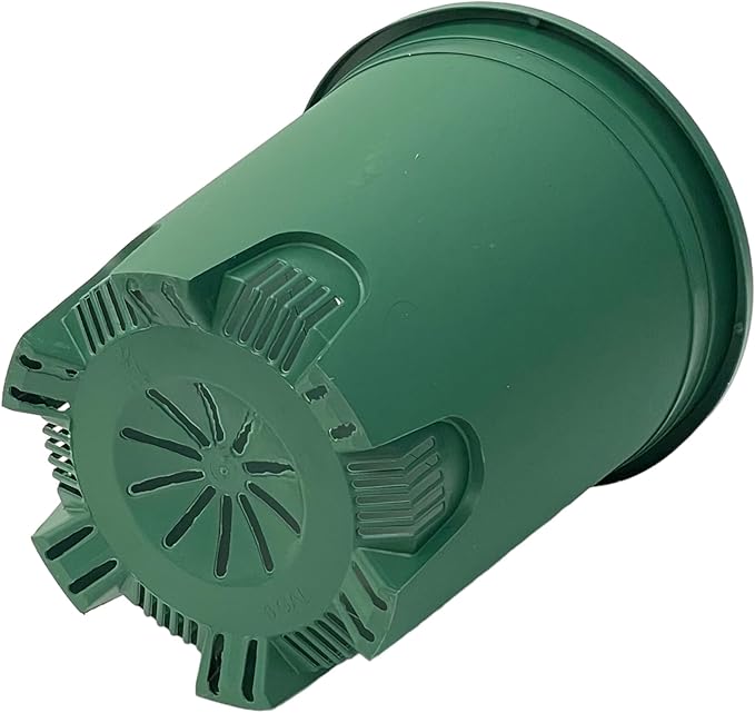 5 Gallon 10-Pack Green Nursery Pot Black Plastic Planters - Image 3