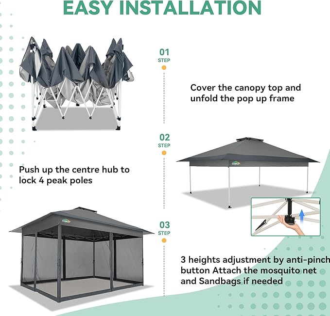 COBIZI 10x15 FT Pop up Gazebo on Clearance - Image 6