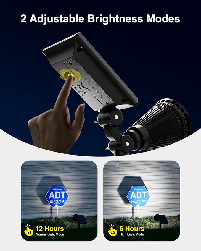4 Pack Solar Spotlights Outdoor Waterproof - Image 3