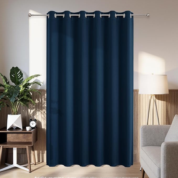 Joydeco Blackout Patio Sliding Door Curtains 96 Inches Long, Grommet Privacy by JOYDECO