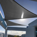 SUNNY GUARD Custom Size 17'x22'x27.8' Triangle Graphite Grey UV Block Sunshade by SUNNYGUARD