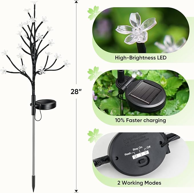 Solar Garden Lights Outdoor, Solar Lights Outdoor Decorative Waterproof - Image 5