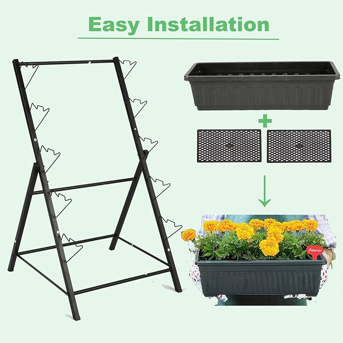 Homdox 5-Tier Elevated Garden Bed- Freestanding Vertical Raised Bed - Image 6