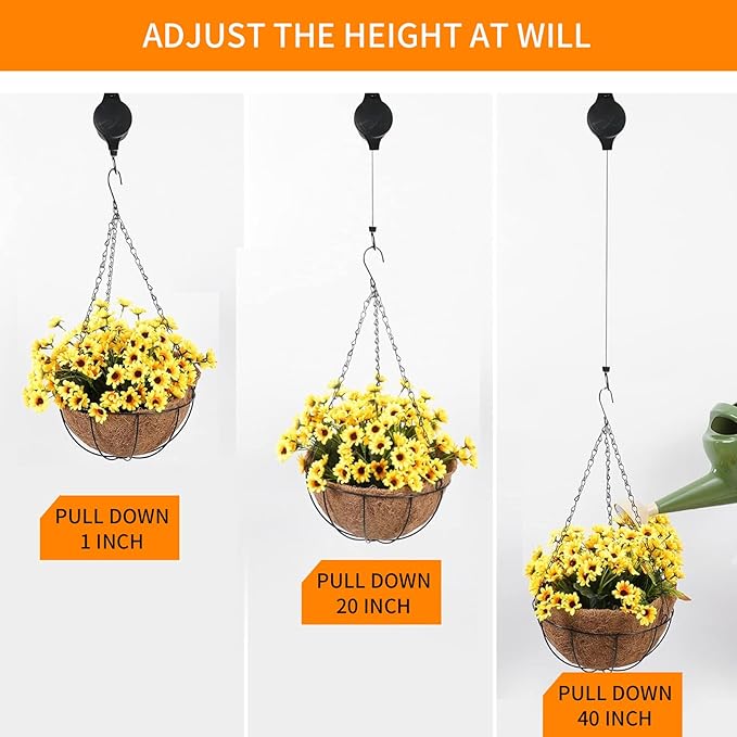 6PCS Retractable Hanging Plant Pulley Hook - Image 4