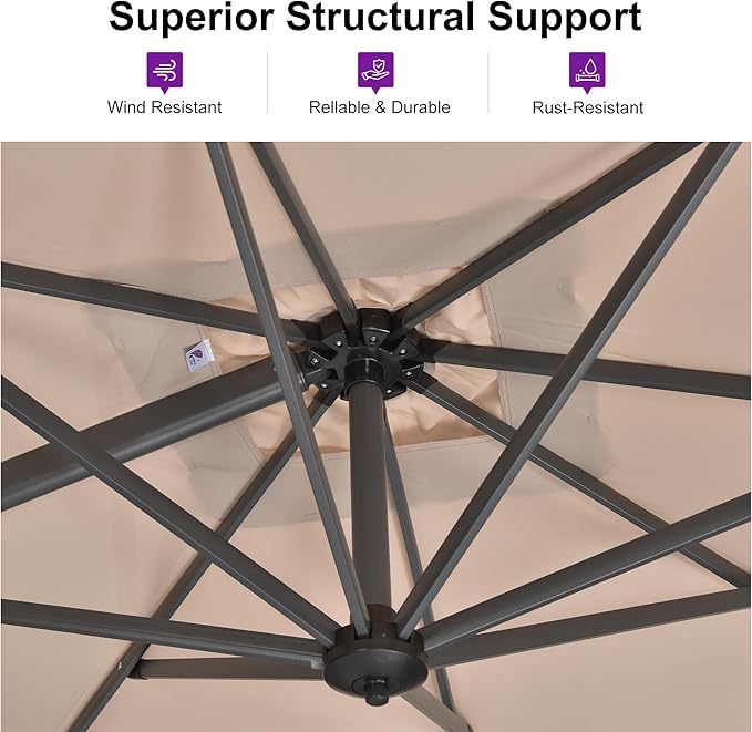 PURPLE LEAF 9'×9' Patio Umbrella - Image 4