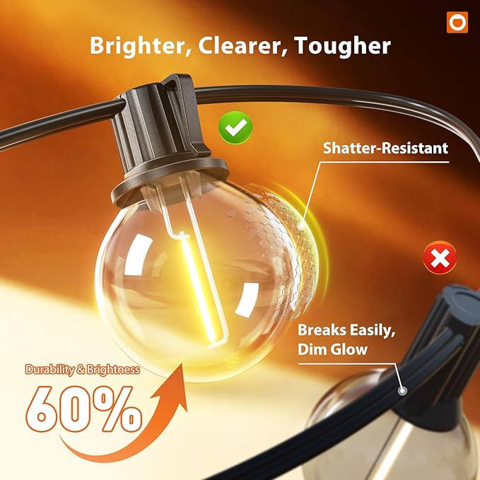addlon Outdoor String Lights 200FT G40 - Image 4