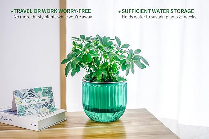 Melphoe 2 Pack Self Watering Hanging Planters Indoor Flower Pots, 6.5 Inch - Image 7