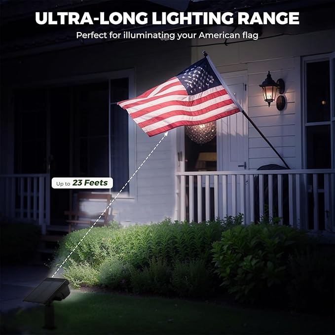 Kingsyard Solar Lights Outdoor Waterproof IP68, 47 LEDs 3 Lighting Modes USB & - Image 4