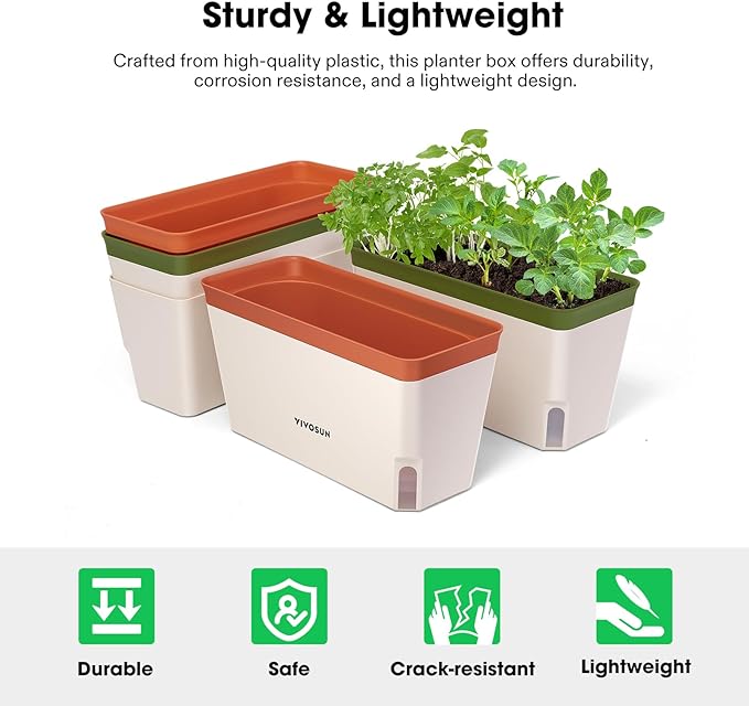 VIVOSUN Self-Watering Planters, Plant Container - Image 4