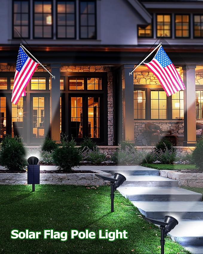 Solar Spot Lights Outdoor, 18 LED Bright Solar Powered Lights Outdoor - Image 2