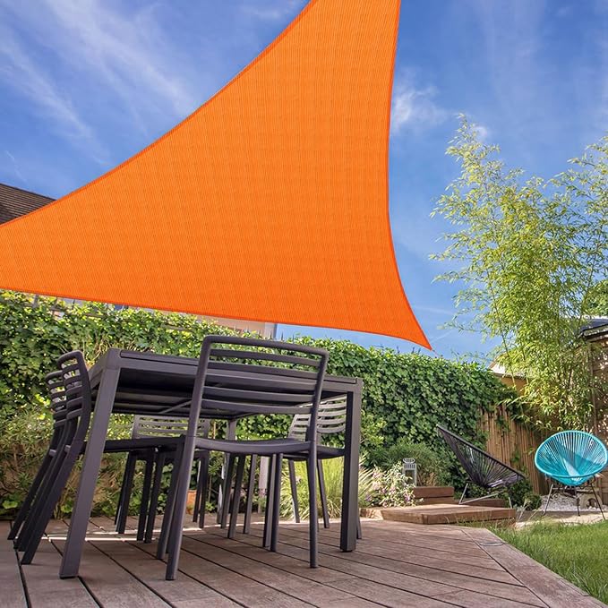 E&K Sunrise 10' x 10' x 10' Sun Shade Sail Triangle Canopy Shade Cover UV Block - Image 7