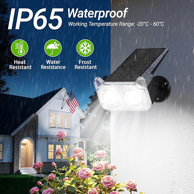 LETMY New Upgrade Solar Spot Lights Outdoor Waterproof - Image 6