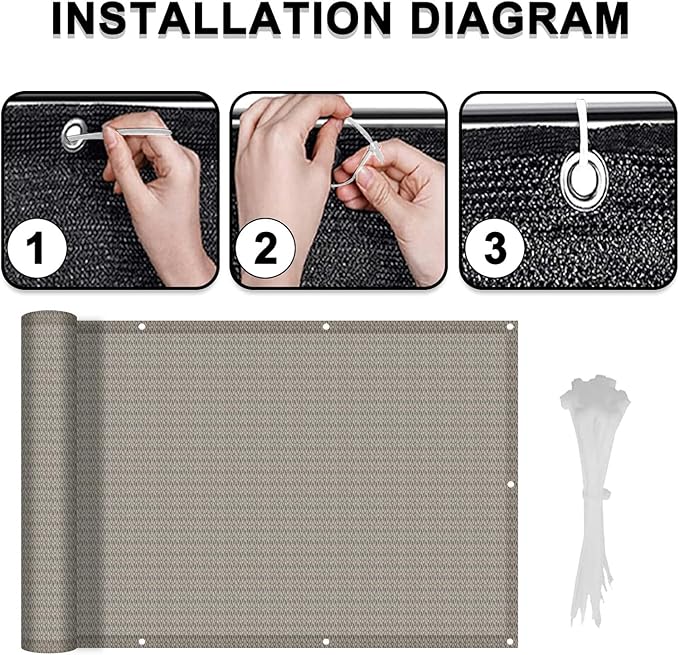 LOVE STORY Balcony Privacy Screen, UV Protection and Weather-Resistant - Image 2