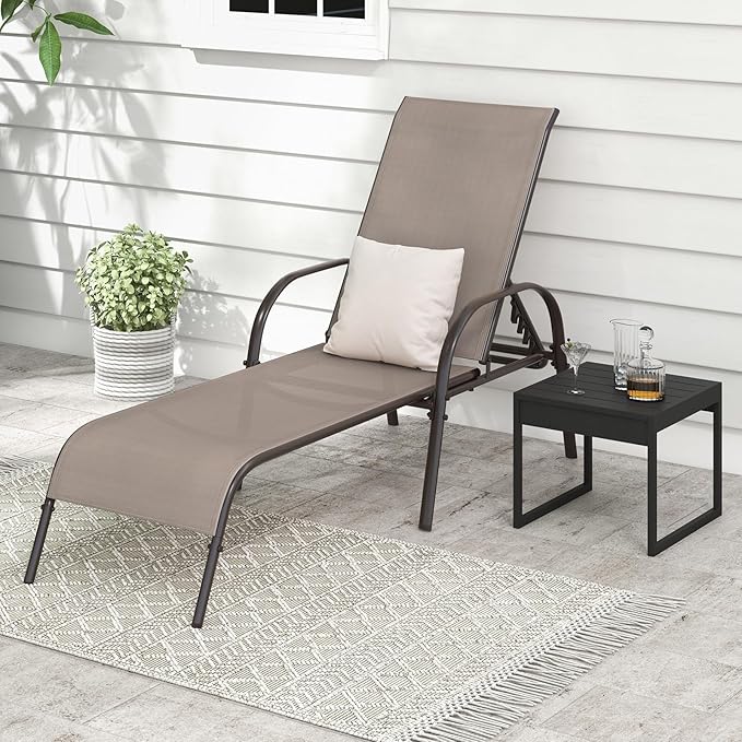 Giantex Patio Lounge Chair, Outdoor Chaise Lounge - Image 6