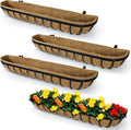 4 Pack 36 Inch Window Deck Railing Planter Boxes by BeapTcely
