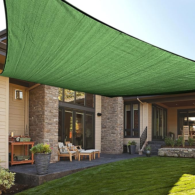 LOVE STORY Custom Size 5'x7' Piquant Green Sun Shade Sail Rectangle UV Block by LOVESTORY