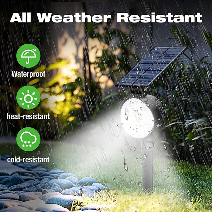 nipify 8 Pack Solar Spot Lights Outdoor Waterproof - Image 2