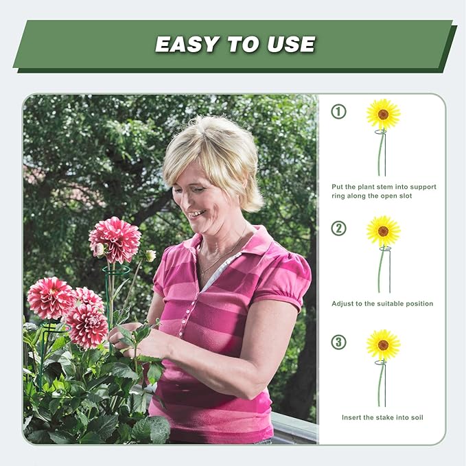 Joyhalo 20 Pack Plant Support Stakes 24 Inch, Plant Stakes, Flower Stakes - Image 4