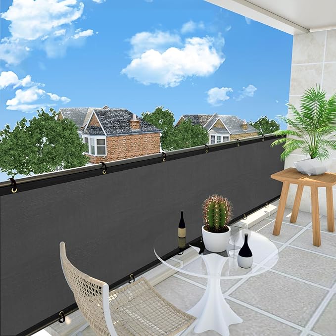 UPGRADE Privacy Fence Screen 4'x38' Dark Grey Outdoor 90% Visibility Blockage - Image 7