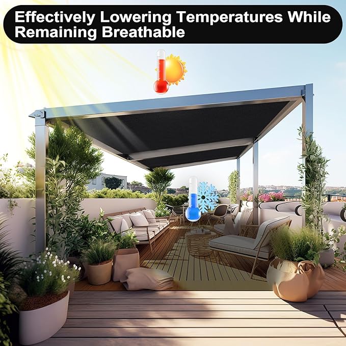 Artpuch 90% Sun Shade Cloth, 5 x 6 FT Pergola Shade Cover Canopy - Image 6