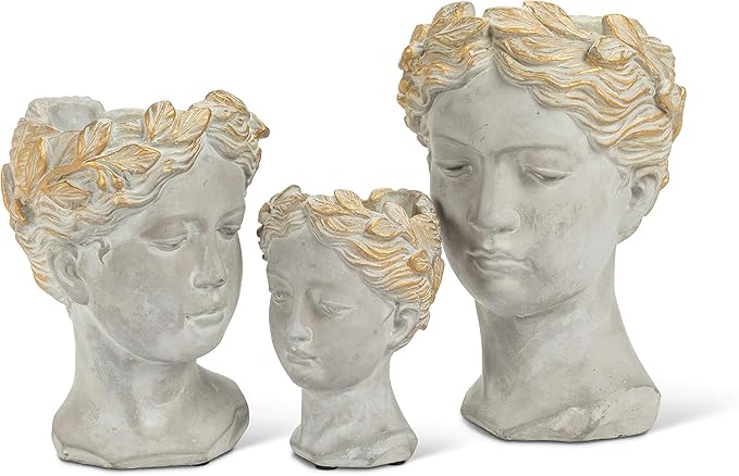 Abbott Collection Aphrodite Head Planter – Small Indoor and Outdoor Planter - Image 4