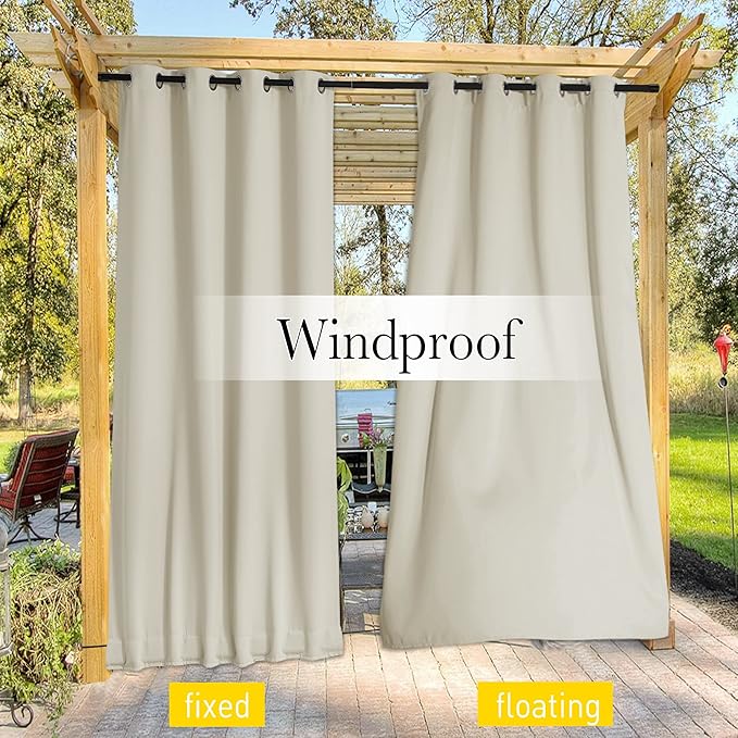 NICETOWN 2 Panels Outdoor Curtains - Image 5
