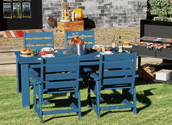 GREENVINES Outdoor Dining Chairs Set of 2 | HDPE | Patio Chair | All-Weather | - Image 3
