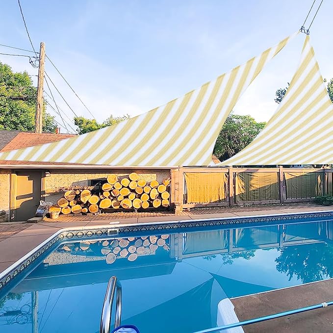 E&K Sunrise 20' x 20' x 20' Sun Shade Sail Triangle Canopy Shade Cover UV Block by EKSUNRISEINC