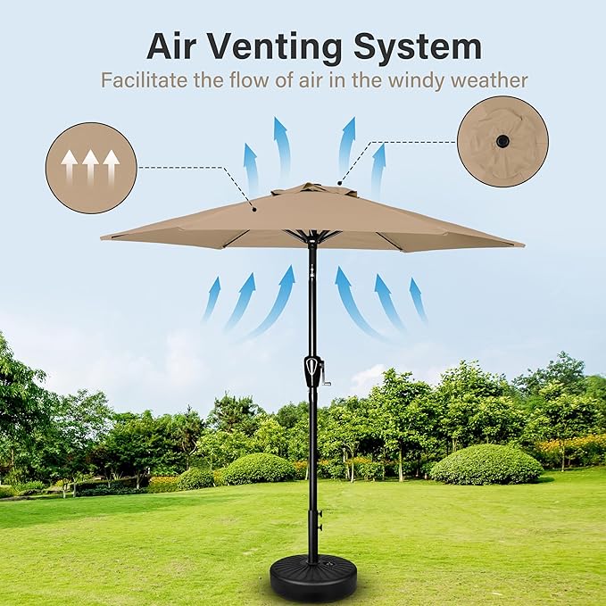 Simple Deluxe 9' Patio Umbrella Outdoor Table Market Yard Umbrella - Image 7