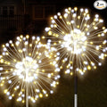 JJGoo Solar Firework Lights, 2 Pack 120 LEDs 2 Lighting Modes Solar Garden by JJGoo