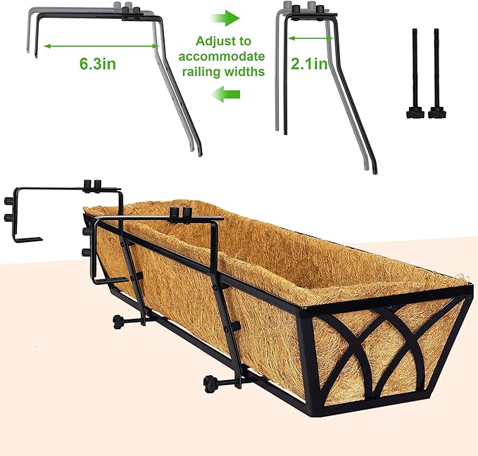 24in 4pcs Planter Box with Coco Liner, Rust-Resistant Metal Frame, Drainage Hole - Image 4