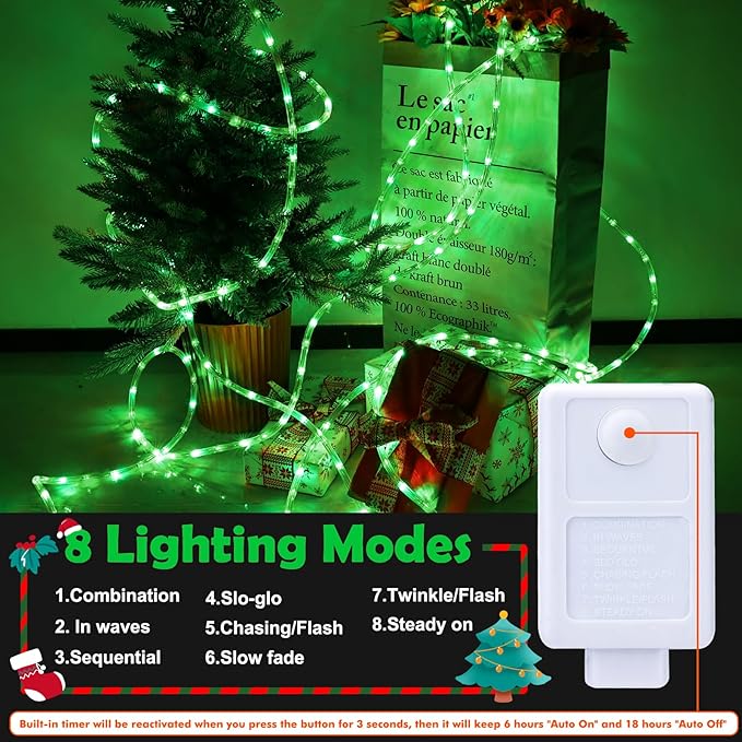 150ft LED Rope Lights Outdoor, 1080 LED Connectable and Flexible Tube Lights - Image 3
