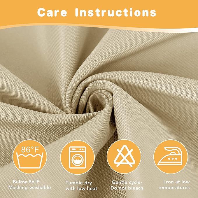 HolidayIdeas Outdoor Curtains for Patio Waterproof, 2 Panels - Image 5