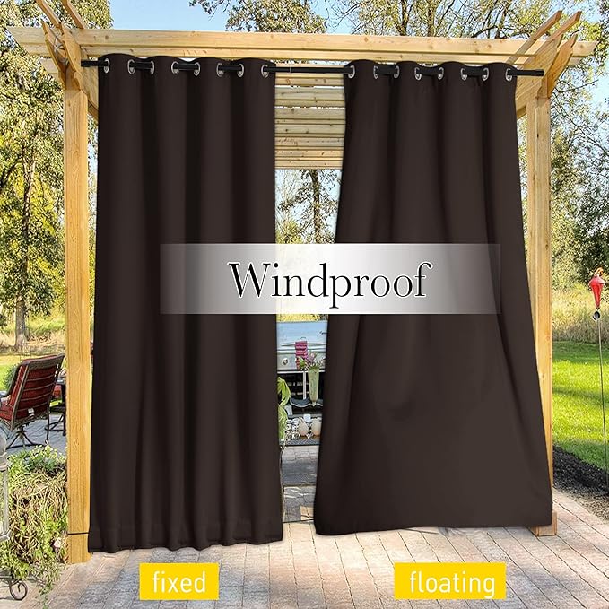 NICETOWN 2 Panels Outdoor Curtains - Image 7