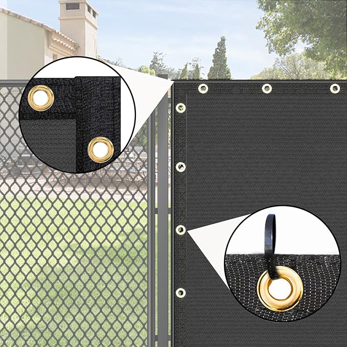 UPGRADE Privacy Fence Screen 3'x13' Dark Grey Outdoor 90% Visibility Blockage - Image 4