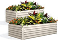 GarveeLife 2pcs 6x3x2 ft Galvanized Raised Garden Bed, Rust-Resistant Raised by GarveeLife