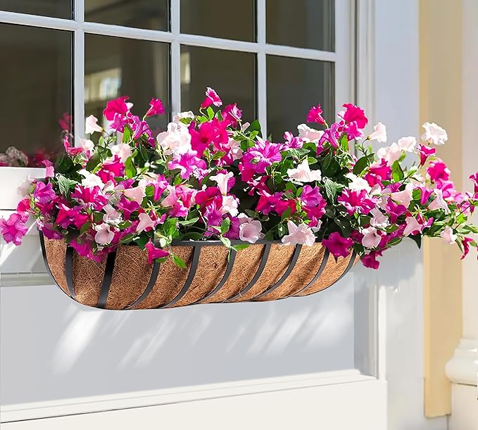Y&M 30" Coco Liner for Window Box Deck Basket Planter Trough Coconut Fiber - Image 5