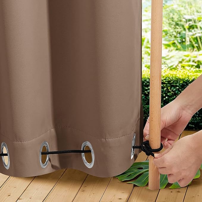 NICETOWN 2 Panels Waterproof Outdoor Curtains - Image 3