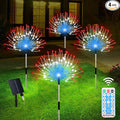 Solar Garden Lights Outdoor, 4 Pack Total 480 LED Solar Firework Lights by Slyuexu