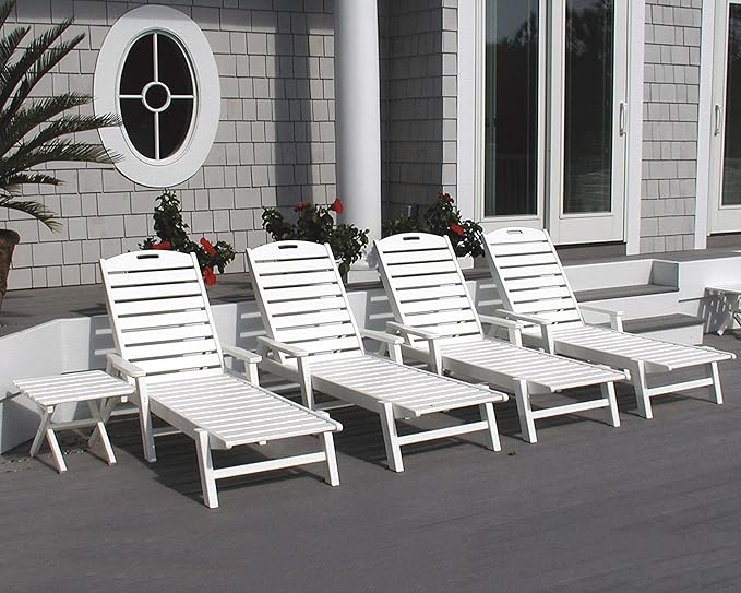 POLYWOOD NCC2280MA-P Nautical Arms Chaise - Image 5