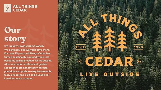 All Things Cedar PS50-SW10 Adirondack 4-ft Cedar Swing - Image 2