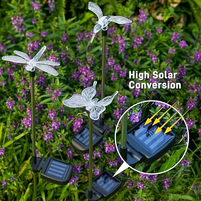 OxyLED Solar Garden Stake Lights 6 Pack Outdoor LED Figurine Lighting Color - Image 7