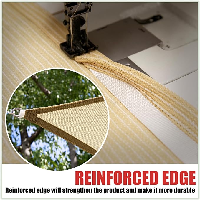 ColourTree TAPR1616 Custom Size 12' x 16' Turquoise Sun Shade Sail Canopy UV - Image 5