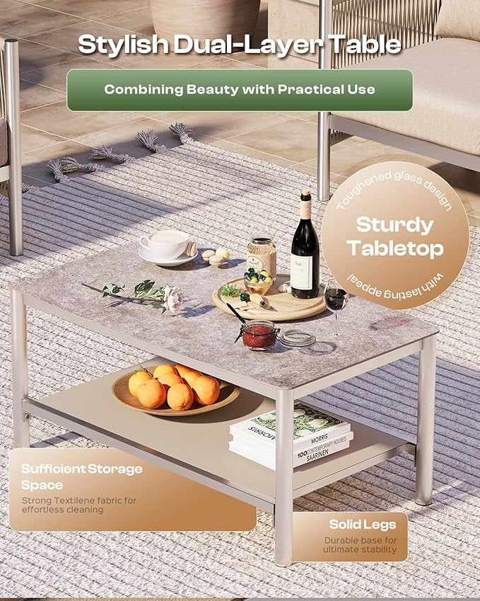 Aluminum Outdoor Patio Furniture Set - Image 7