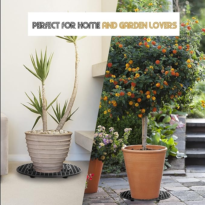moonoom 2 Pieces Plant Level Pot Elevator-12 Inch Diameter Big Plant Stands - Image 5