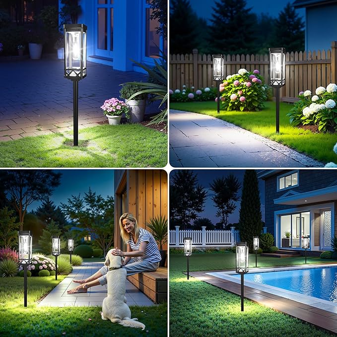 KOOPER Taller Solar Pathway Lights Outdoor, 6 Pack Upgraded Brighter Solar - Image 4